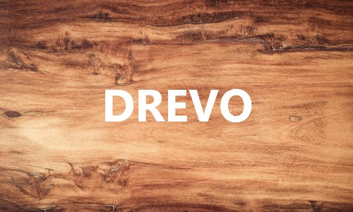 Vzorka drevenej štruktúry s nápisom DREVO, materiál na gravírovanie z Gravart.sk